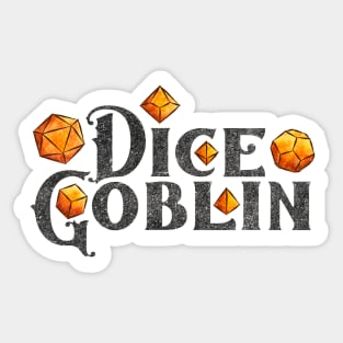 Dice Goblin Orange Sunburst Dice Sticker